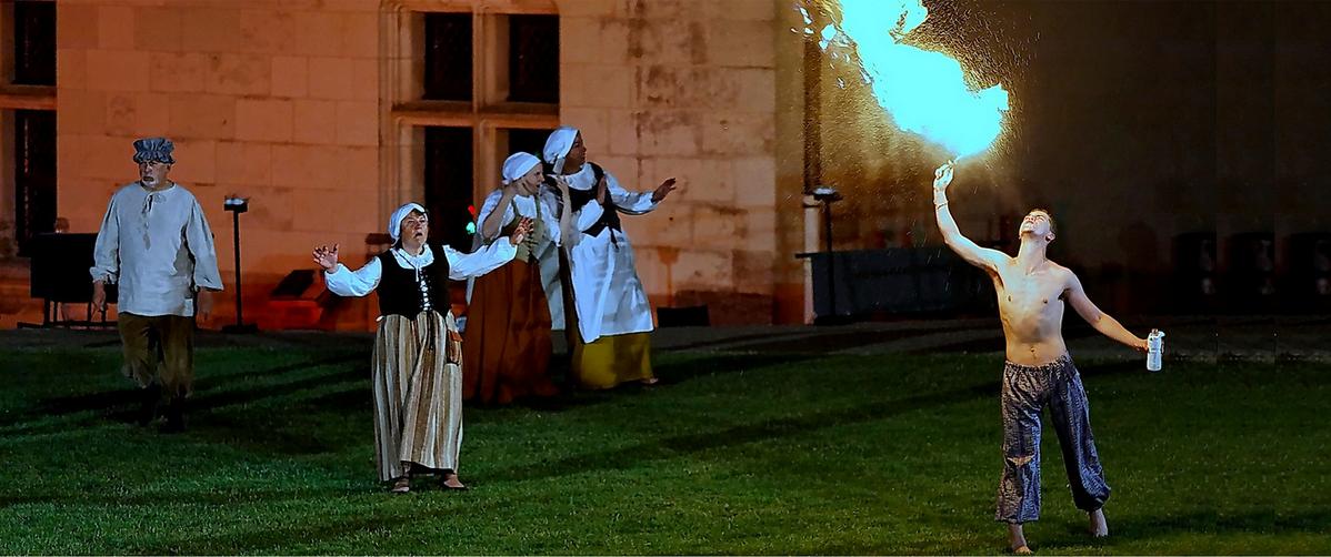 sound and light show at Chateau of Amboise sound and light show at Chateau of Amboise