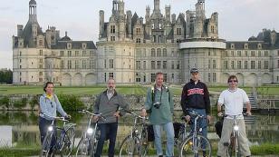 cycling near Chateau of Chambord